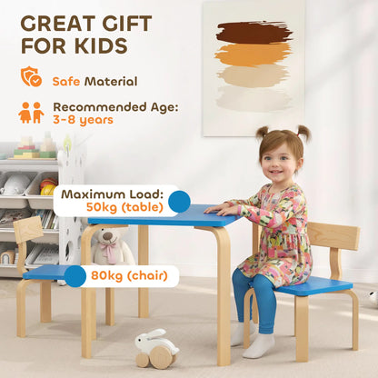 Kids Table And 2 Chair Set, Multi-Activity Furniture, Blue Kids Table Sets at Gallery Canada