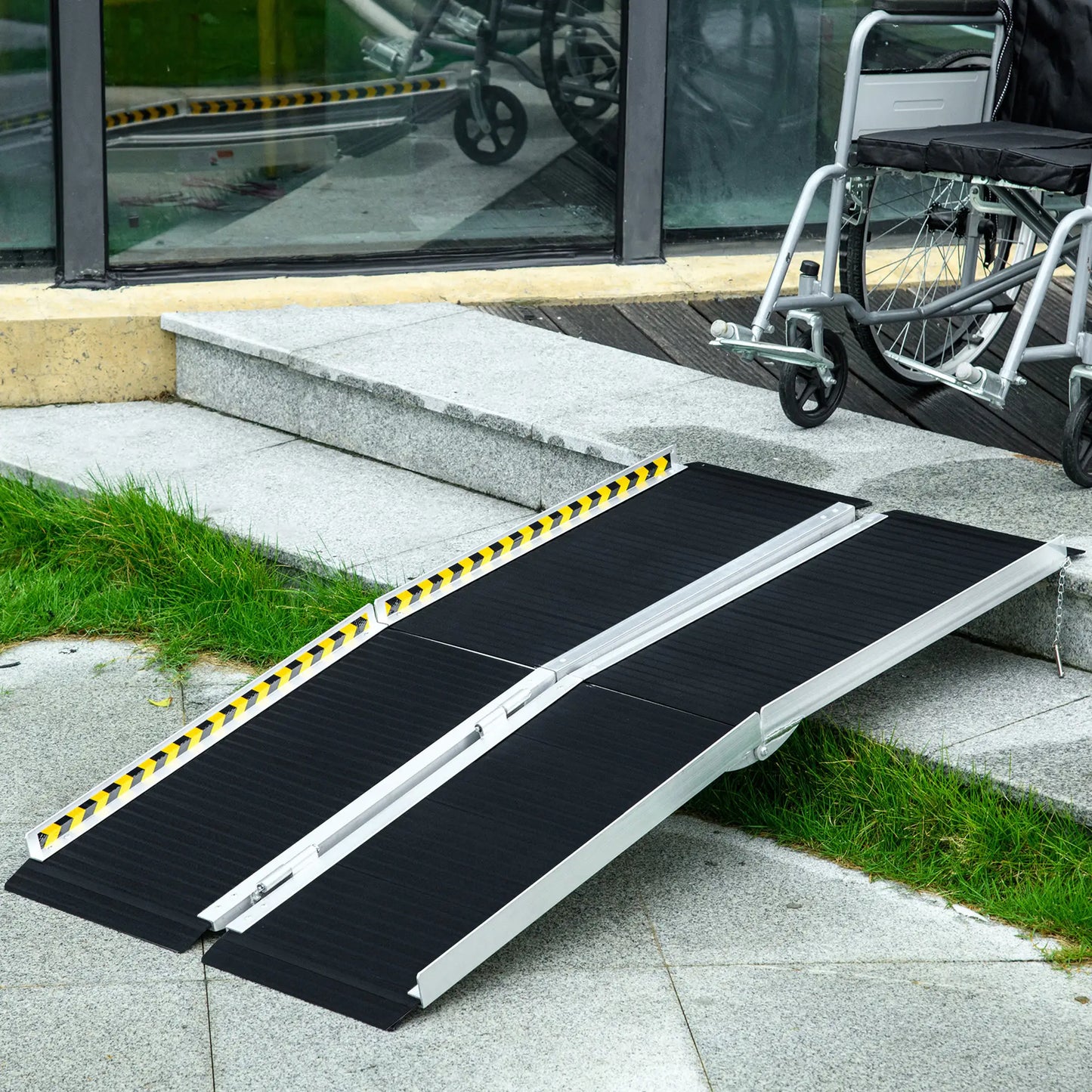 5ft Wheelchair Ramp, Non-Skid PVC, Foldable Aluminium Knee Walker & Wheelchair Ramps at Gallery Canada