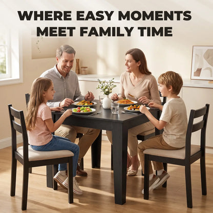 Square Dining Table for 4, 31.5" Wood Effect, Kitchen Dining Tables at Gallery Canada