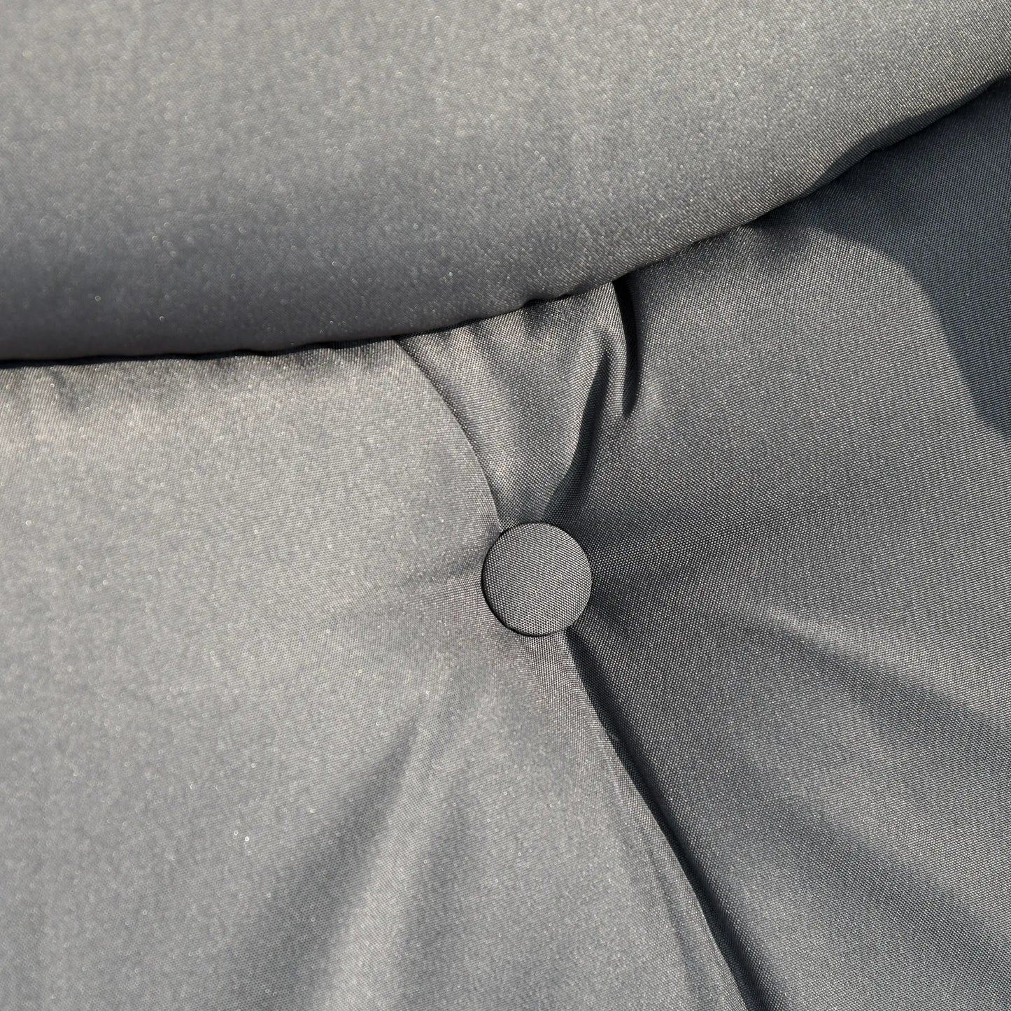 3 Seat Outdoor Swing Chair, Steel Bench With Canopy, Coffee Tables, Cushion, Dark Grey Patio Swings with Stand at Gallery Canada