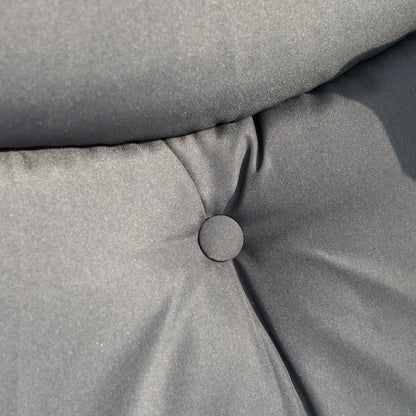 3 Seat Outdoor Swing Chair, Steel Bench With Canopy, Coffee Tables, Cushion, Dark Grey Patio Swings with Stand at Gallery Canada