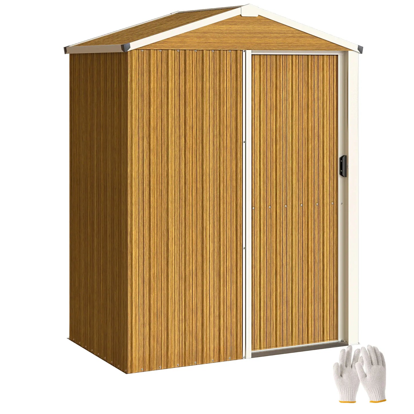 4.5 x 3ft Metal Garden Shed, Waterproof Outdoor Storage, Lockable Door Sheds at Gallery Canada