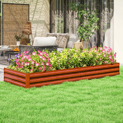 95x36x12 Galvanized Raised Garden Bed, Brown Galvanized Planter Boxes at Gallery Canada