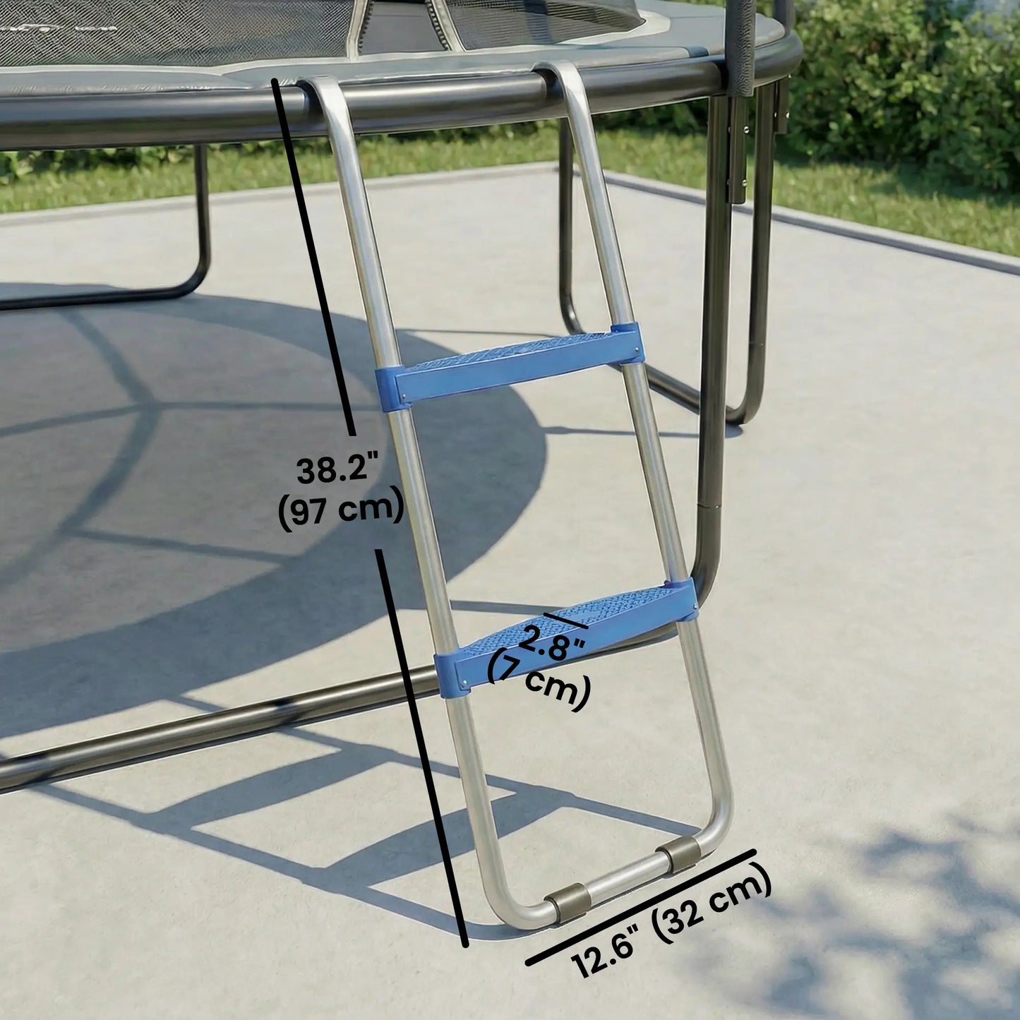 Trampoline Ladder, 2 Steps, Galvanized Steel, 330LBS Capacity Trampolines at Gallery Canada