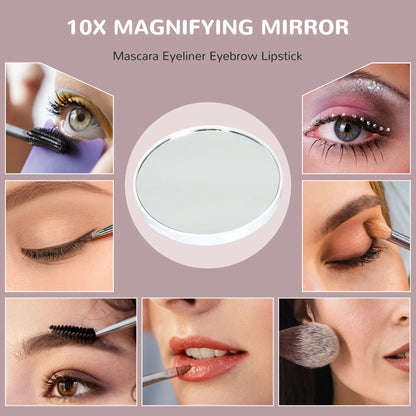 Hollywood Vanity Mirror With Lights, 31.5" x 24.4", White, 3 Colour, 10X Magnifying, USB Port, White