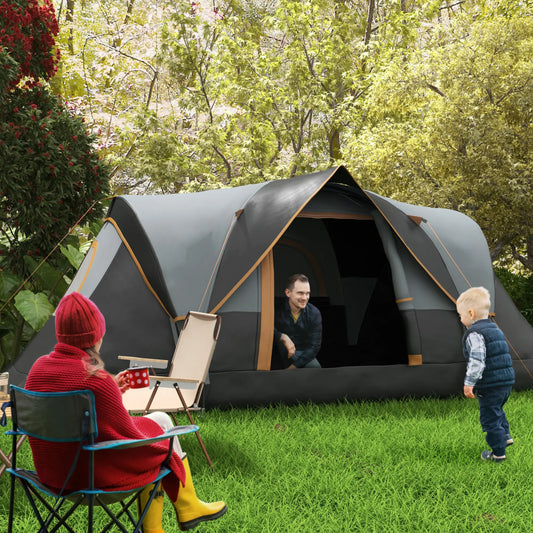 5-6 Person Family Tent, Outdoor Camping, Lighting Hook, Carrying Bag, Cream Camping Tents Cream White and Black at Gallery Canada