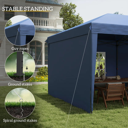 10' x 20' Pop Up Canopy Tent, Instant Shelter, Blue Pop Up Canopies at Gallery Canada