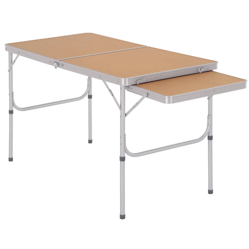 4ft Outdoor Aluminum Folding Table, Adjustable Height, Lightweight, Portable