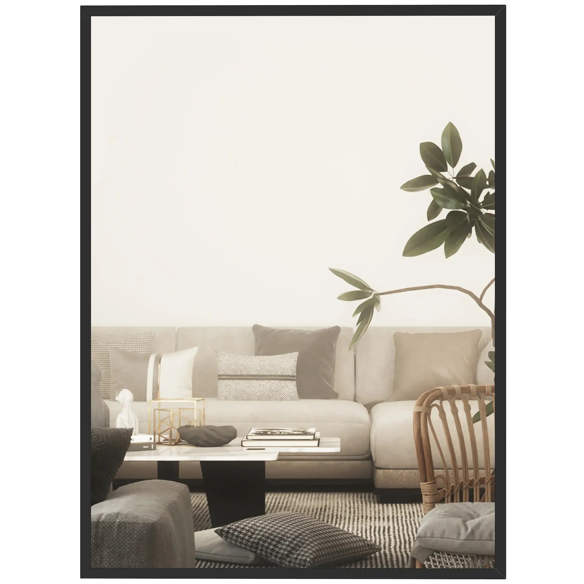 30" x 40" Black Rectangular Bathroom Mirror, Living Room Bedroom Entryway, Black