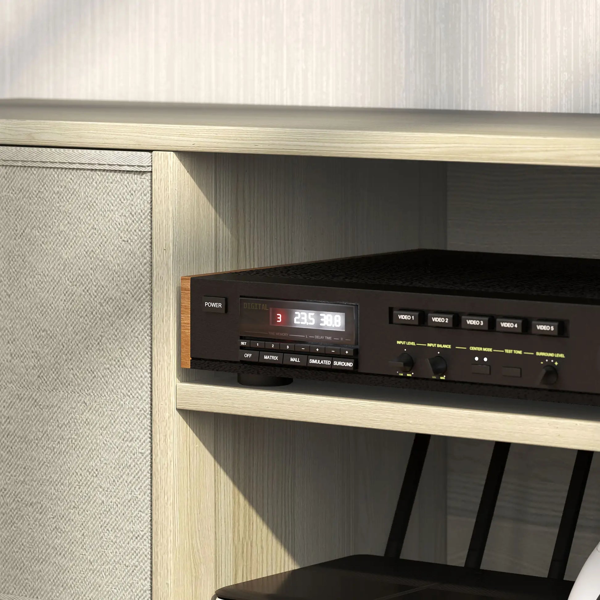 Modern TV Stand, Foldable Drawers, Shelves, Natural TV Stands at Gallery Canada