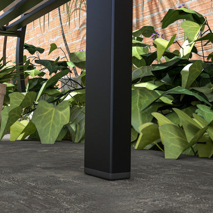 50" Outdoor Bench, Metal Frame Patio Loveseat, Floral Backrest, Black Outdoor Benches at Gallery Canada