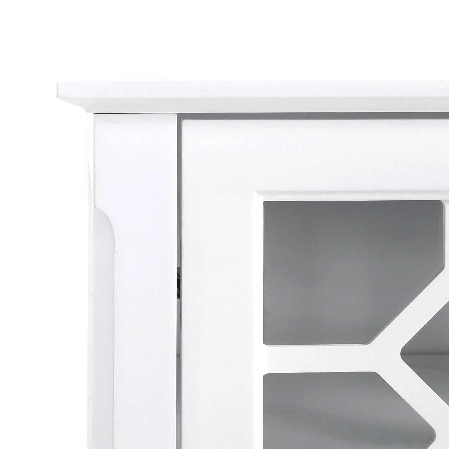 Sideboard Cabinet, Buffet Table, Double Glass Doors, 2 Shelves, White Bar Cabinets at Gallery Canada