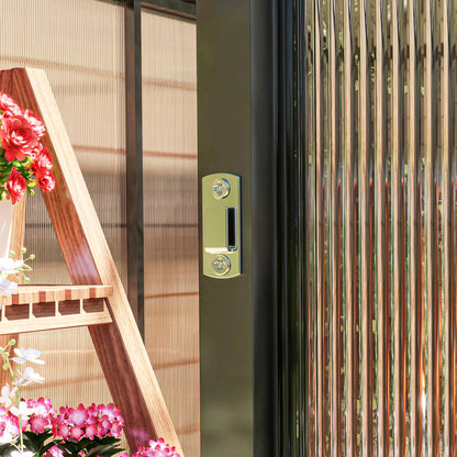 6' x 10' x 6.4' Polycarbonate Greenhouse, Aluminum Walk-In, Charcoal Grey Walk In Greenhouses at Gallery Canada