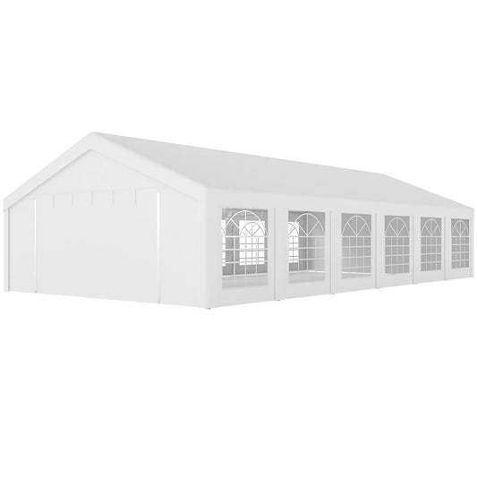 20' x 40' Party Tent, Outdoor Canopy With 12 Removable Windows Canopy Tents White at Gallery Canada