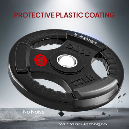 Weight Plates Set, 2-Inch Barbell Weights, 2 x 11lbs, 2 x 22lbs Dumbbells & Barbells at Gallery Canada