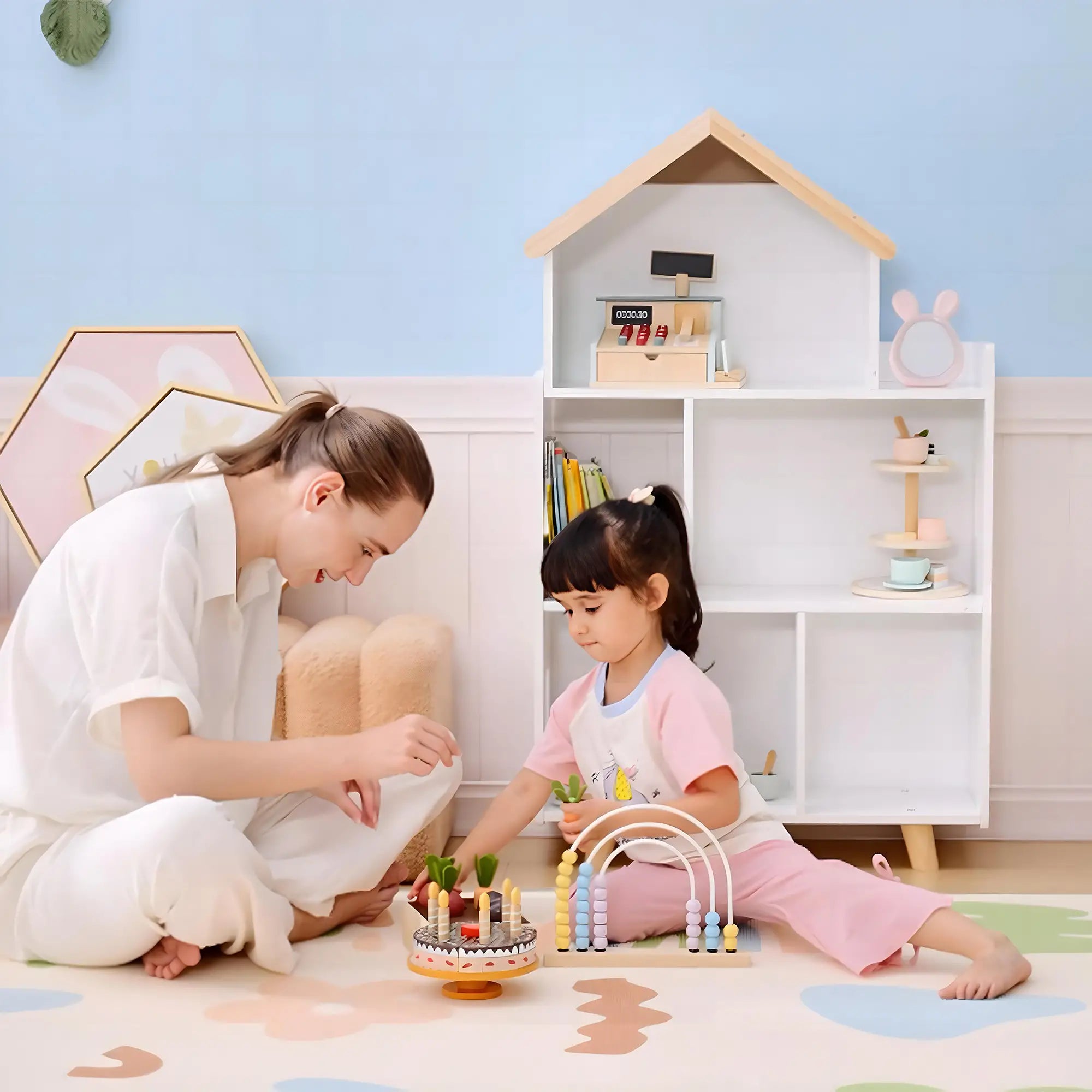 Toy Storage Organizer, 3-Tier Kids Bookshelf, White Small Bookshelves at Gallery Canada