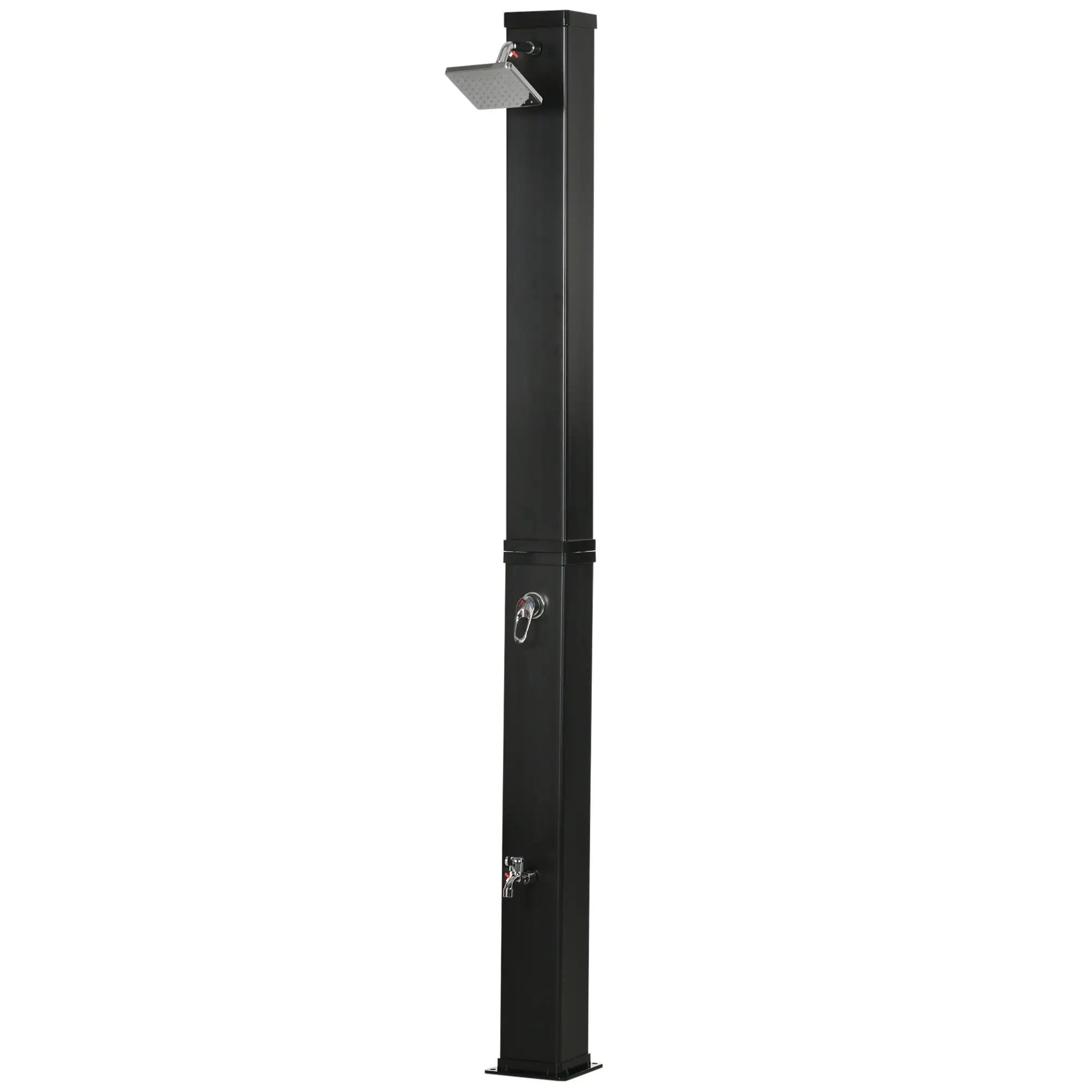 10.6 Gallon Solar Heated Shower, Temperature Adjustment, Foot Shower Outdoor Swimming Pools & Hot Tubs Black at Gallery Canada