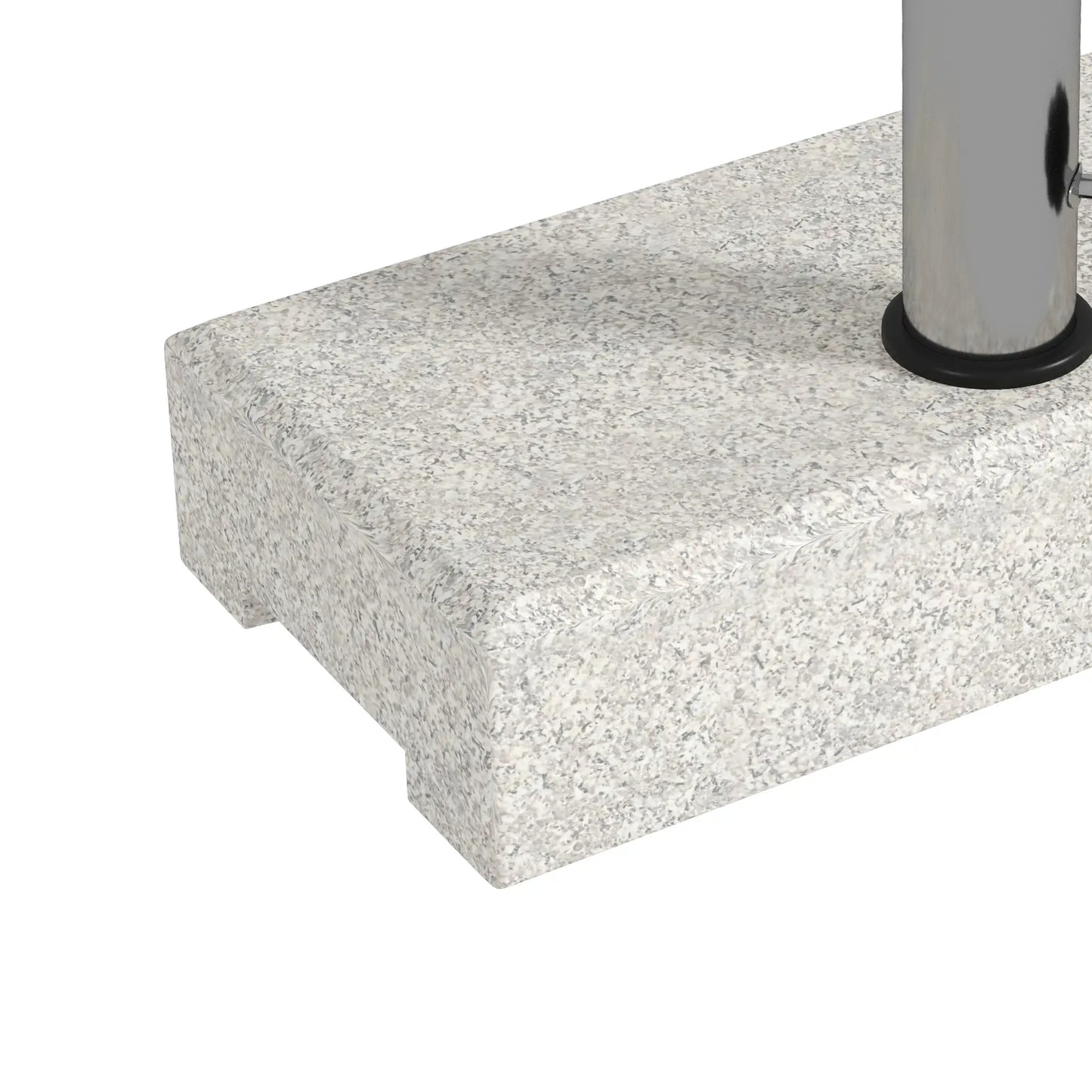 55 Lbs Half Granite Parasol Base, Outdoor Umbrella Stand, Grey Umbrella Bases at Gallery Canada