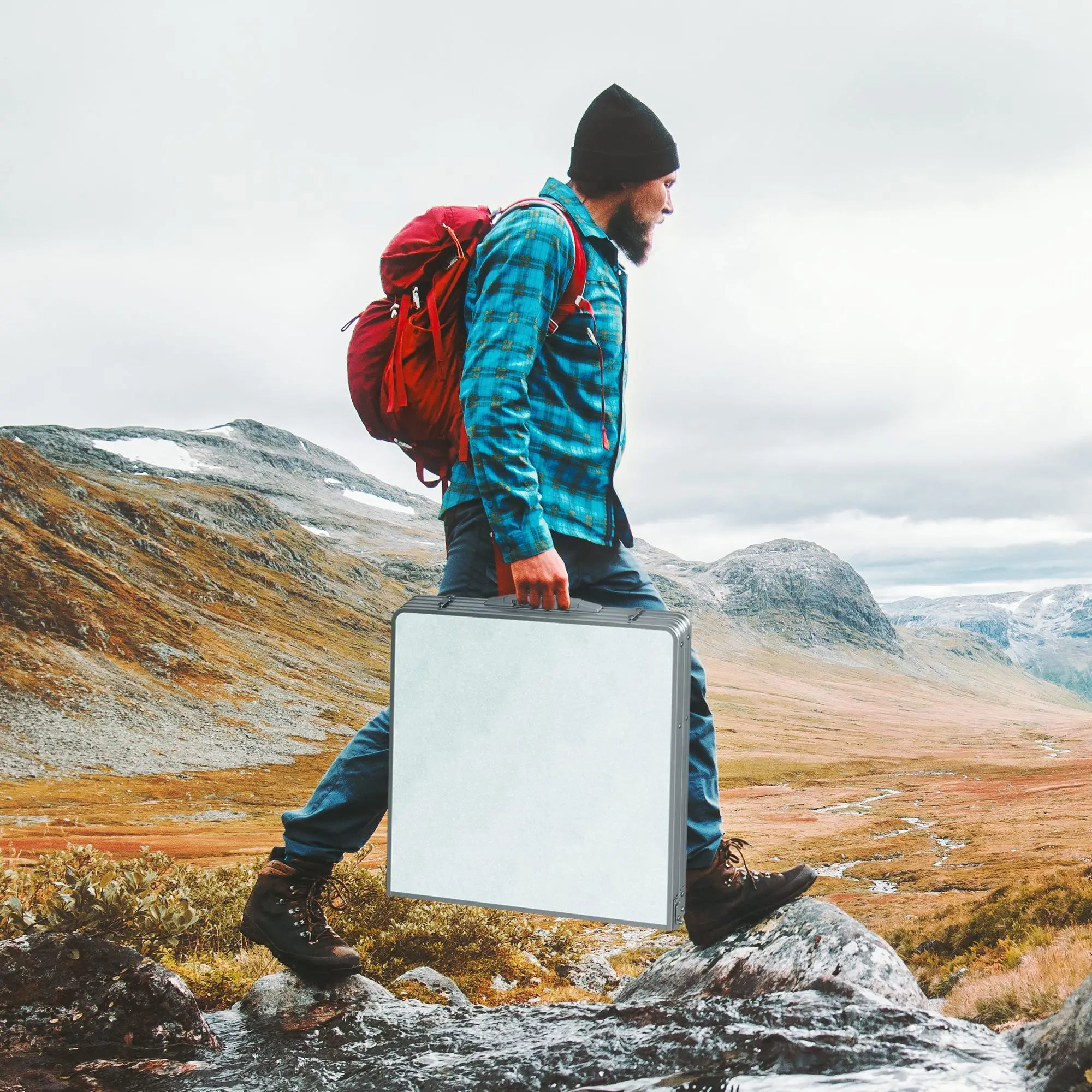 4ft Foldable Camping Table, Picnic BBQ Desk, Indoor Outdoor, Silver Picnic Tables & Camping Chairs at Gallery Canada