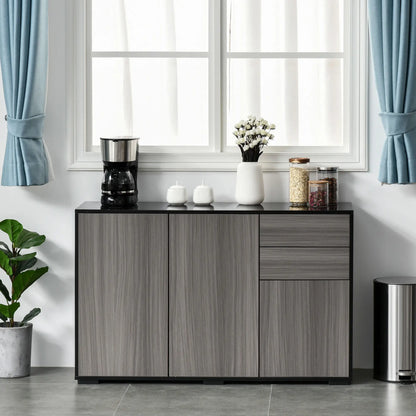 Modern Kitchen Sideboard, Coffee Bar Cabinet with 2 Drawers, Black Bar Cabinets at Gallery Canada