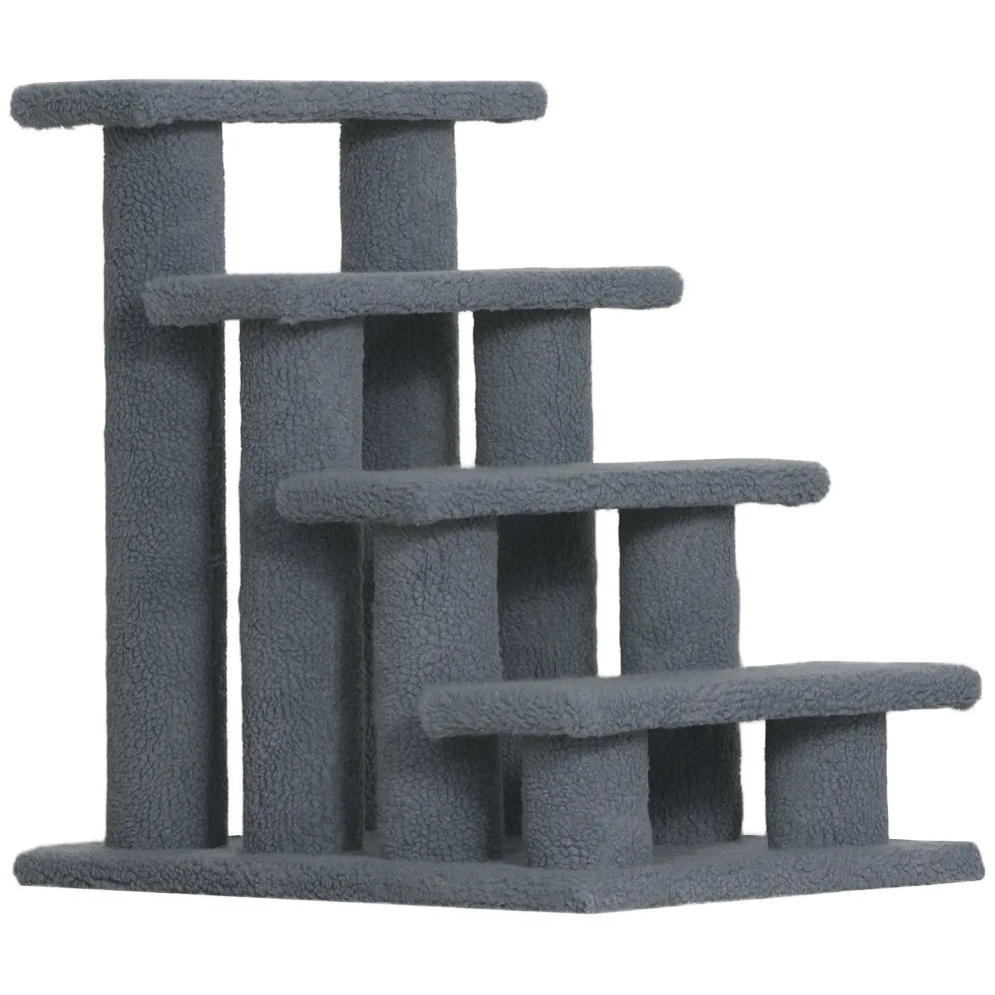4-Step Carpeted Cat Scratching Post, Pet Stairs, Grey Cat Stairs at Gallery Canada