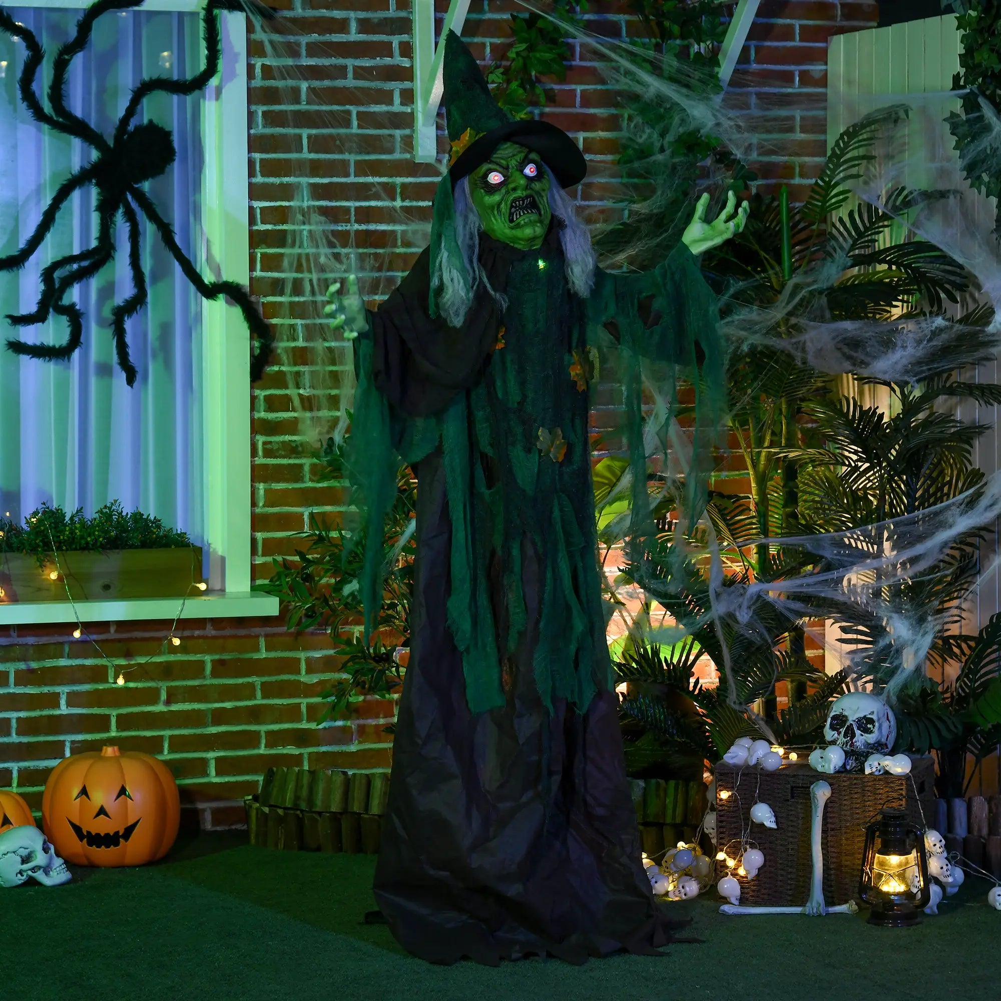 72 Inch Life Size Halloween Witch, Animated Decor with Sound, Motion Activated Halloween Decorations at Gallery Canada