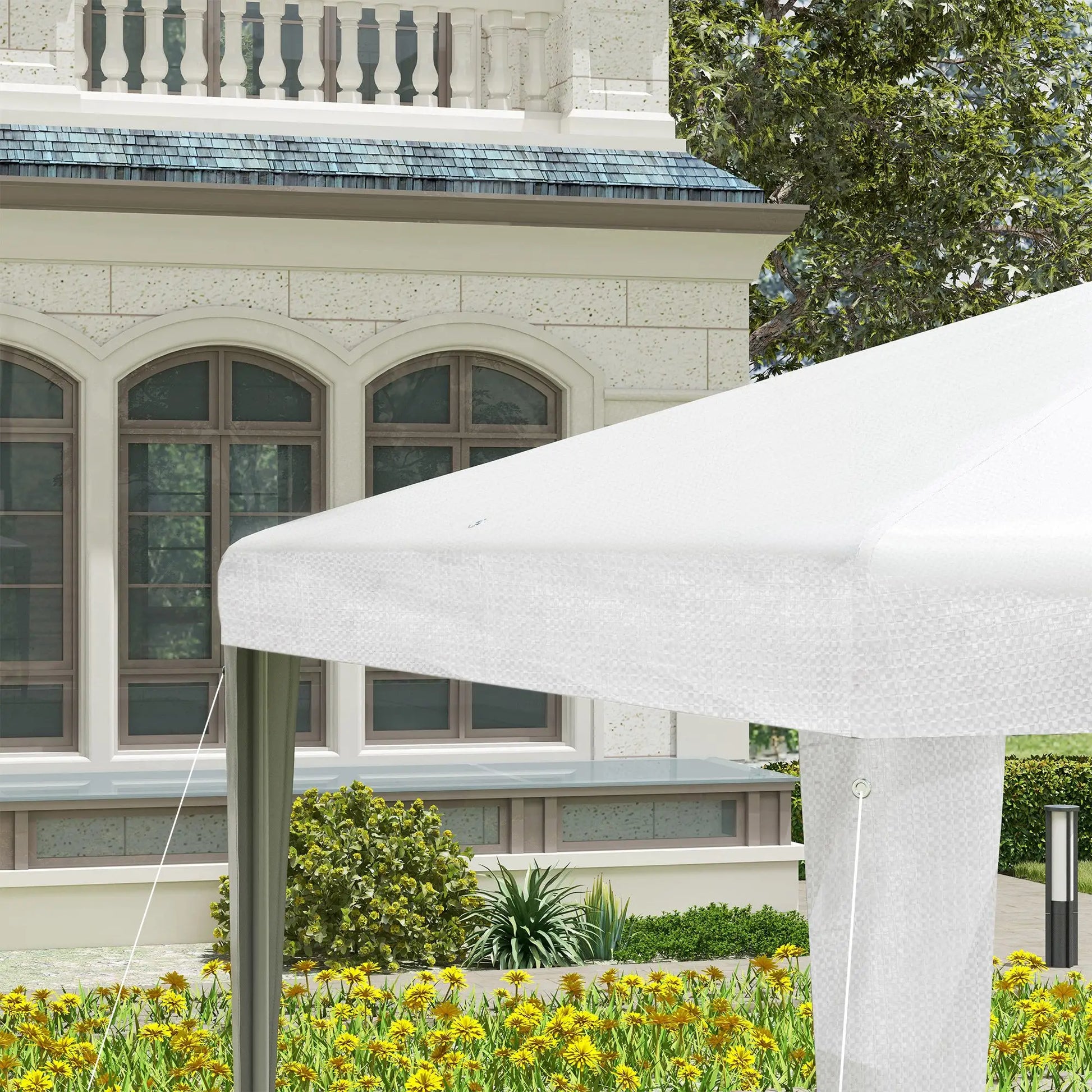 10x10ft Portable Party Tent, Folding Garden Canopy, Outdoor Shelter, White Canopy Tents at Gallery Canada