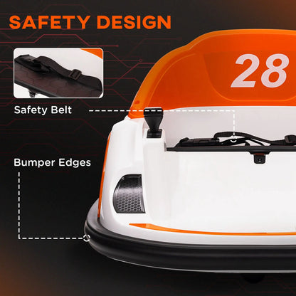 12V Bumper Car, 360 Degree Remote Control, Lights Music Horn, 1.5-5 Years, Orange Electric Toy Cars at Gallery Canada