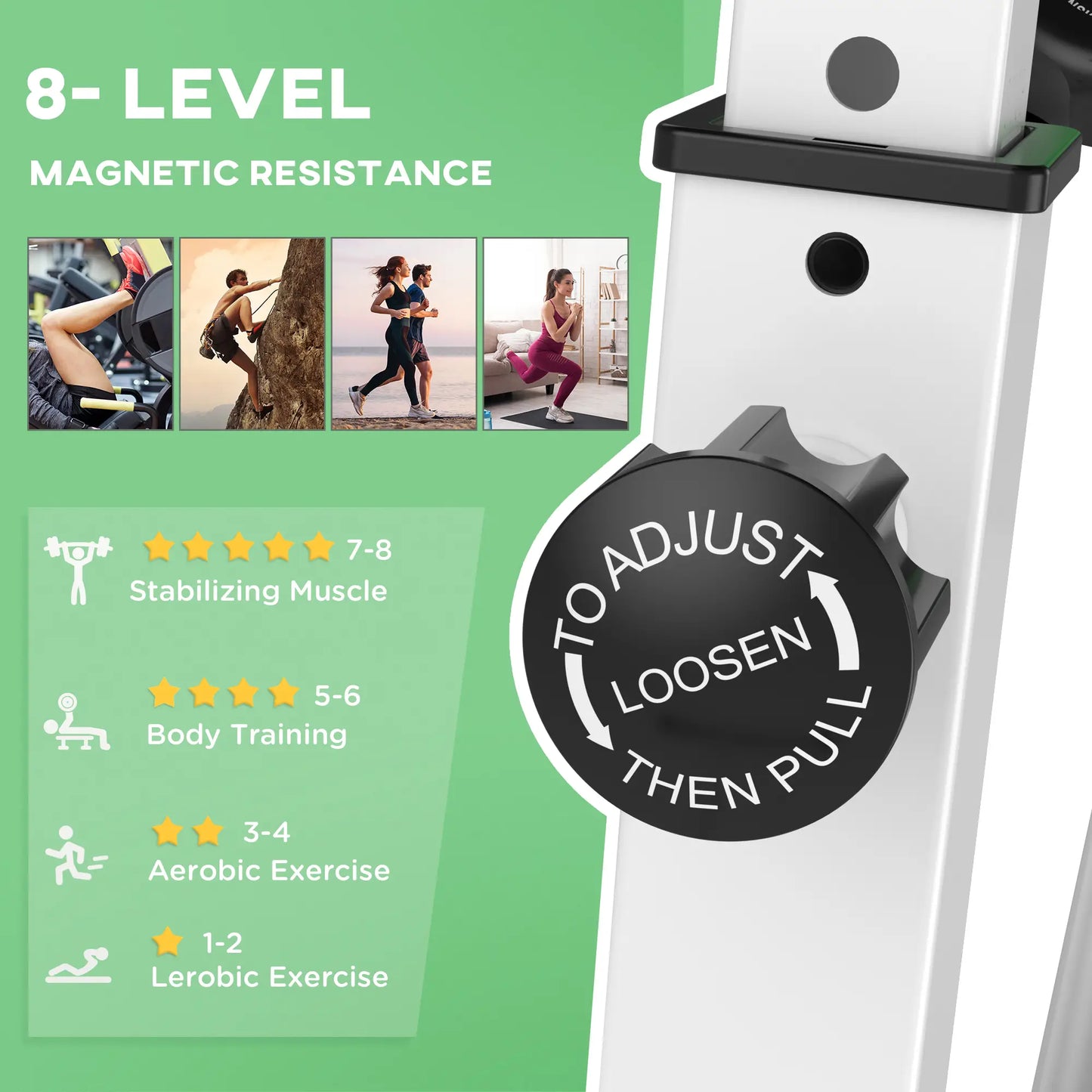 Foldable Indoor Stationary Bike, 8-Level Magnetic Resistance, Green Exercise & Stationary Bikes at Gallery Canada