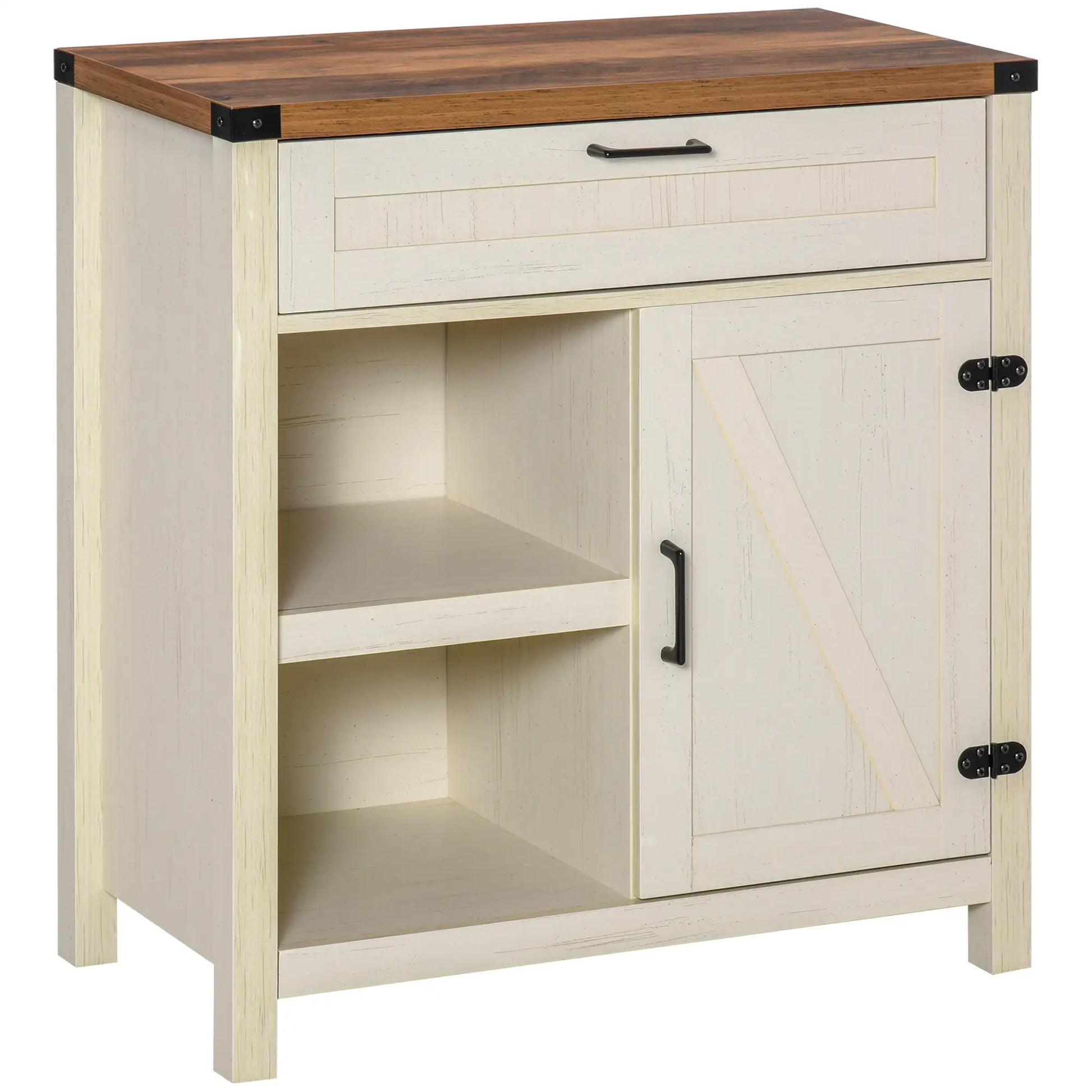 Rustic Barn Door Cabinet, Farmhouse Buffet Sideboard, White Bar Cabinets at Gallery Canada
