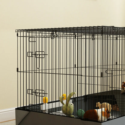 Guinea Pig Cage, Removable Top, 2 Areas, Waterproof Liner, Ramp, Perch Houses & Habitats at Gallery Canada