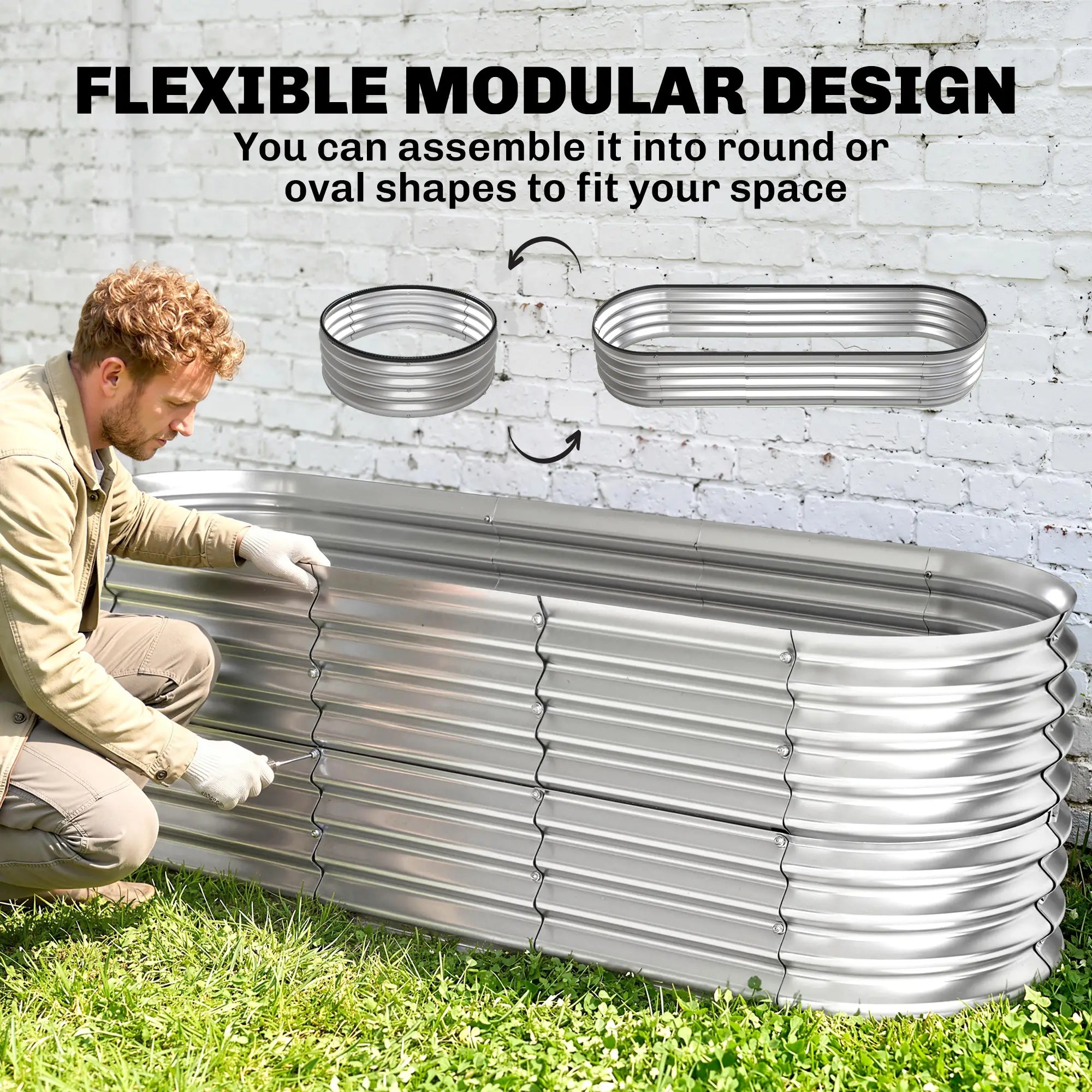 Galvanized Raised Garden Bed, 6 x 2 x 2 ft, Silver Galvanized Planter Boxes at Gallery Canada