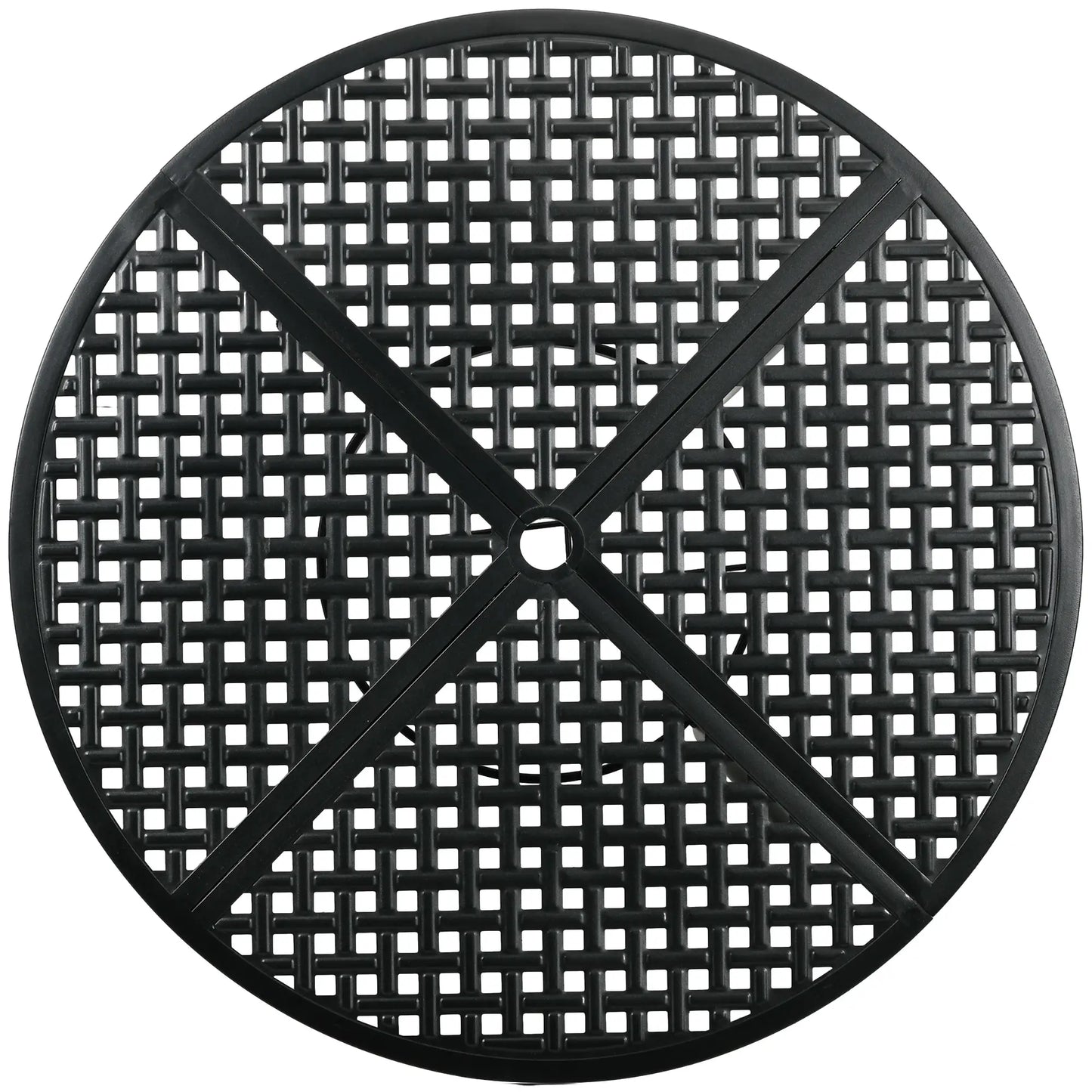 42" Round Outdoor Dining Table for 4, Metal Patio Table with Umbrella Hole Outdoor Dining Sets at Gallery Canada