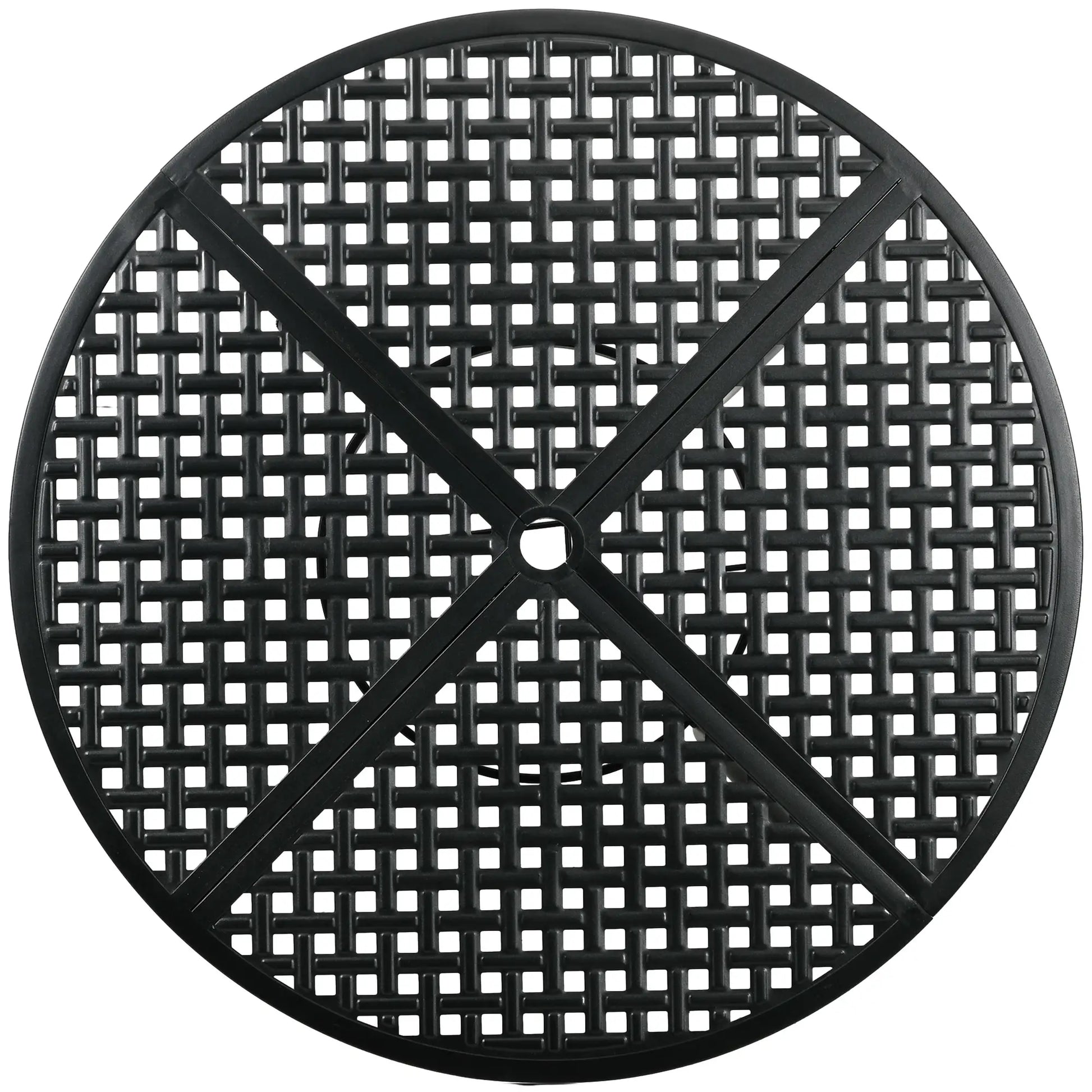 42" Round Outdoor Dining Table for 4, Metal Patio Table with Umbrella Hole Outdoor Dining Sets at Gallery Canada