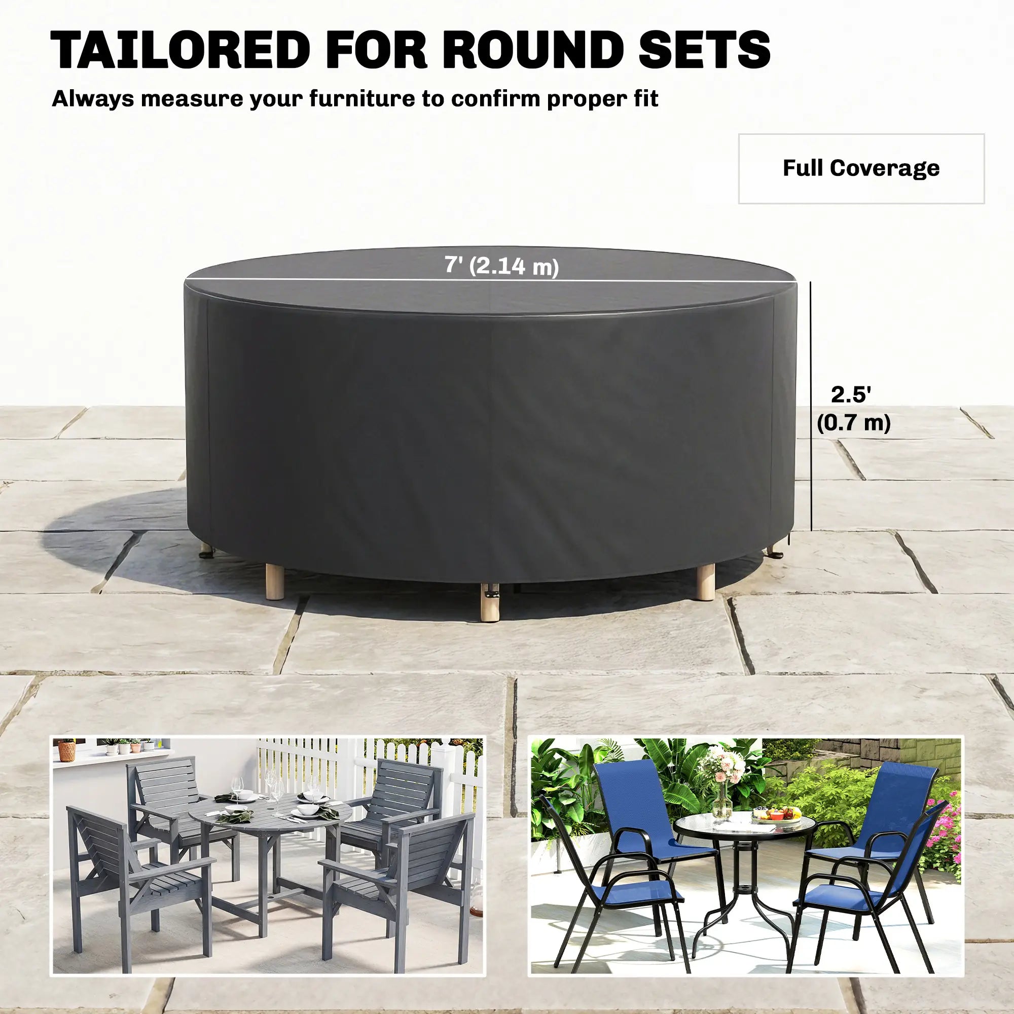 Heavy Duty Outdoor Patio Furniture Cover, Waterproof 84.3