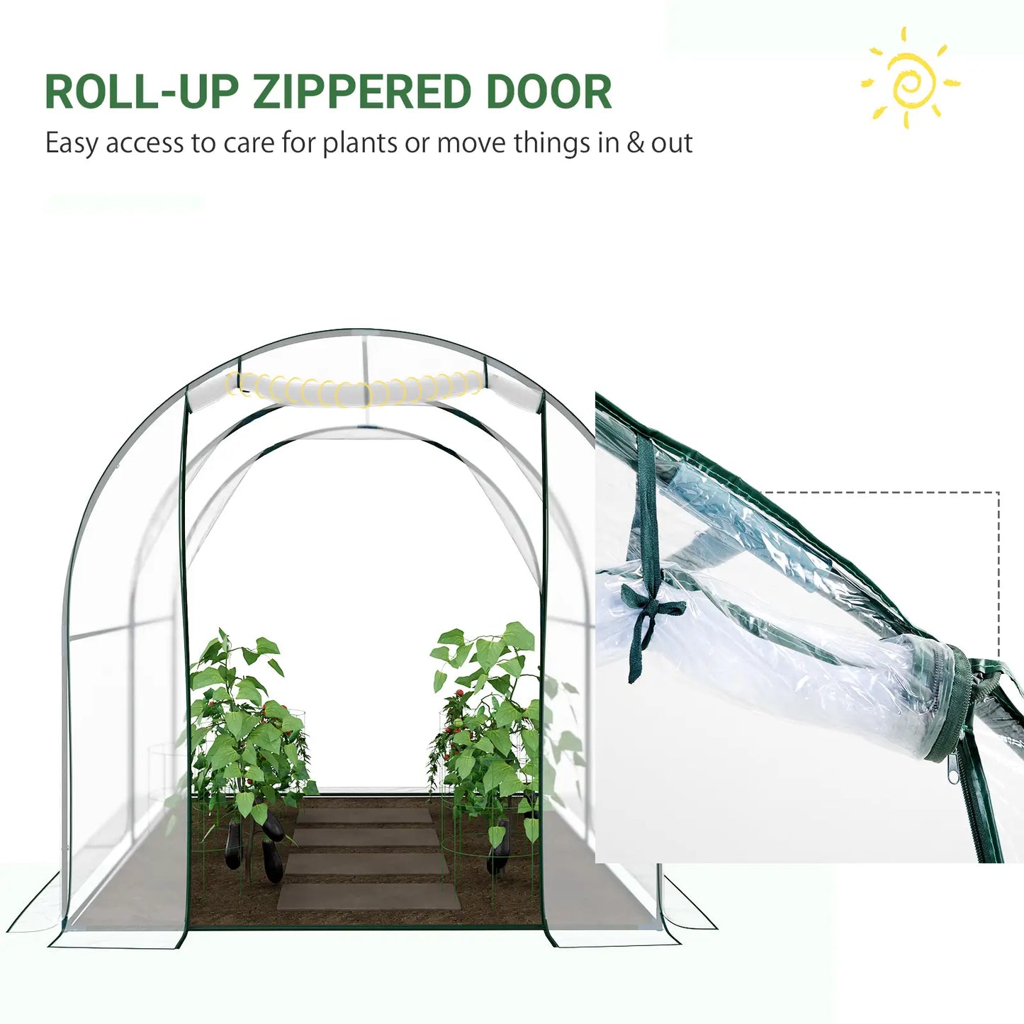 6.6' x 8.2' x 6.6' Dome Tunnel Greenhouse, Transparent Tunnel Greenhouses at Gallery Canada