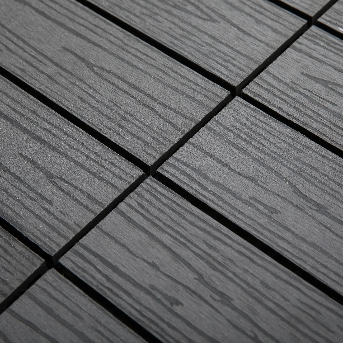 Interlocking Deck Tiles, 11 Pack 12" x 12", Waterproof Non-Slip, Grey Deck Tiles at Gallery Canada