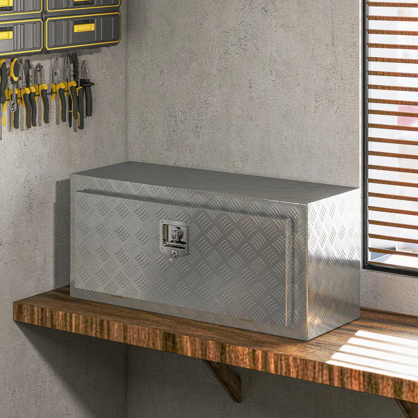 Heavy Duty Aluminum Tool Box, 36 Inch, Waterproof Storage Chest Tool Organizers at Gallery Canada