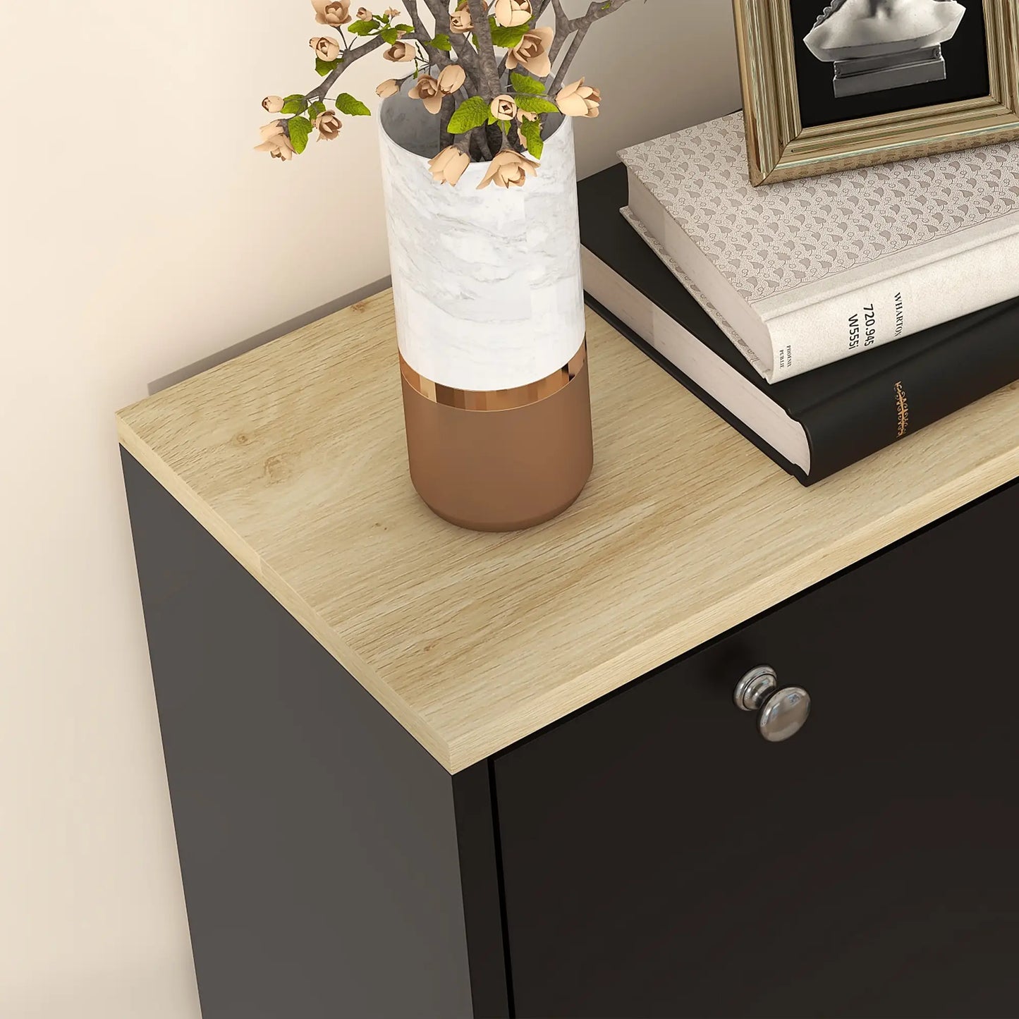 Shoe Storage, 3 Flip Drawers, Adjustable Shelves, 24 Pairs, Black Shoe Storage Cabinets & Racks at Gallery Canada