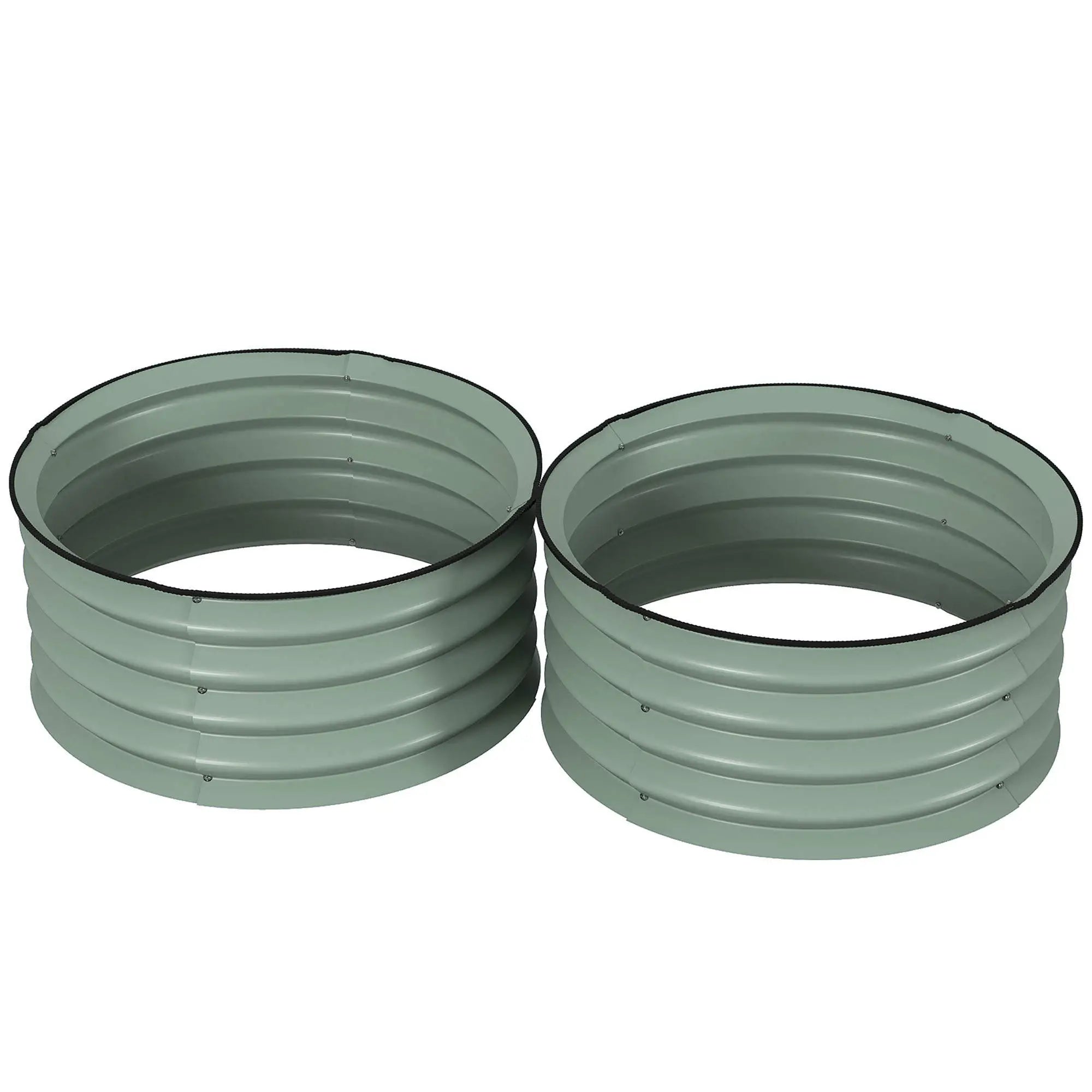 Set of 2 Raised Garden Beds, Metal Planter Box, Easy Assembly, Green Raised Garden Beds Green at Gallery Canada