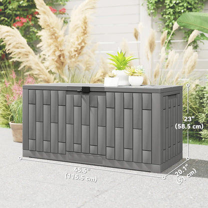 80 Gallon Resin Deck Box, Lockable Outdoor Storage, Splash And UV Resistant Patio Storage Boxes at Gallery Canada