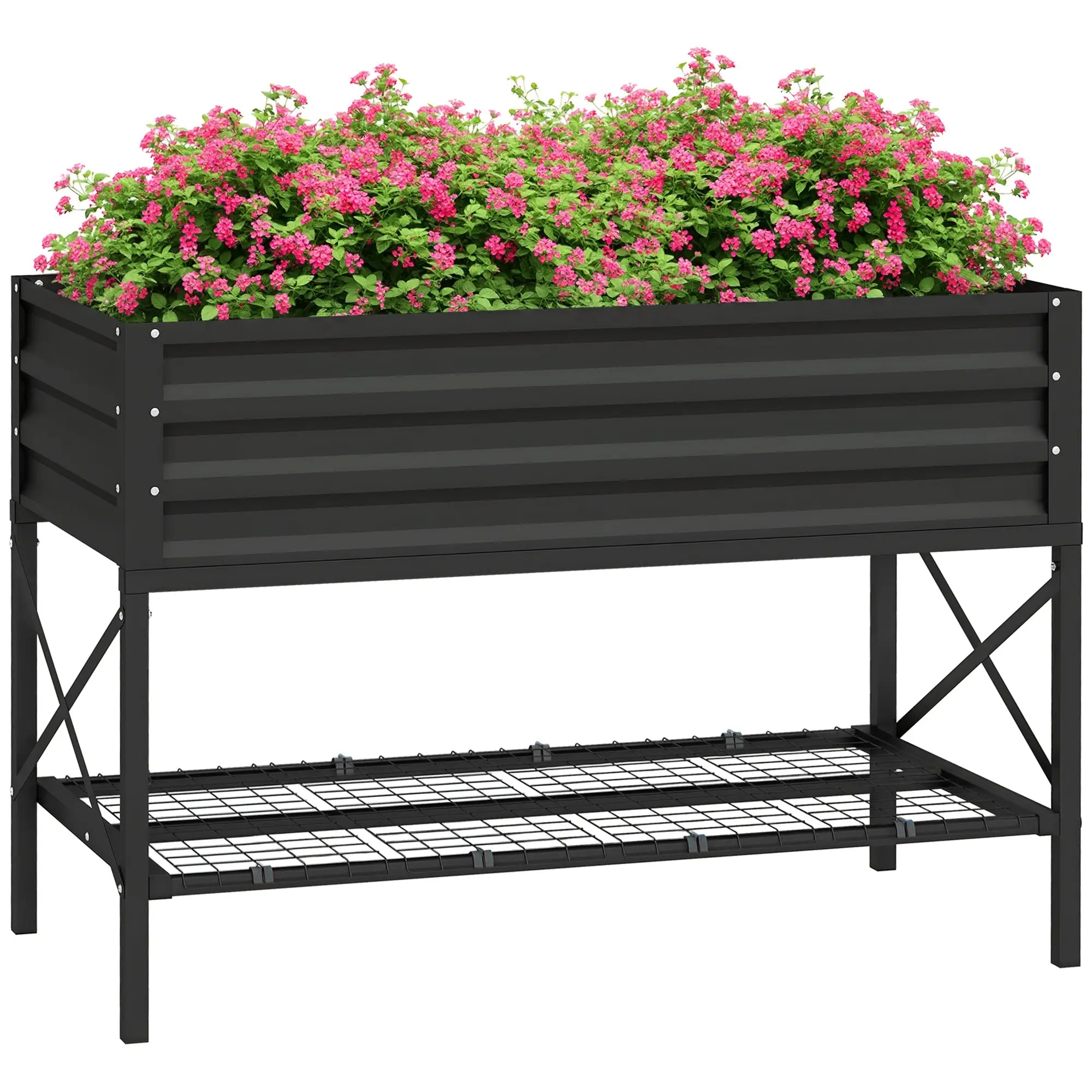 Galvanized Raised Garden Bed, Metal Planter Box, Black Elevated Garden Beds at Gallery Canada