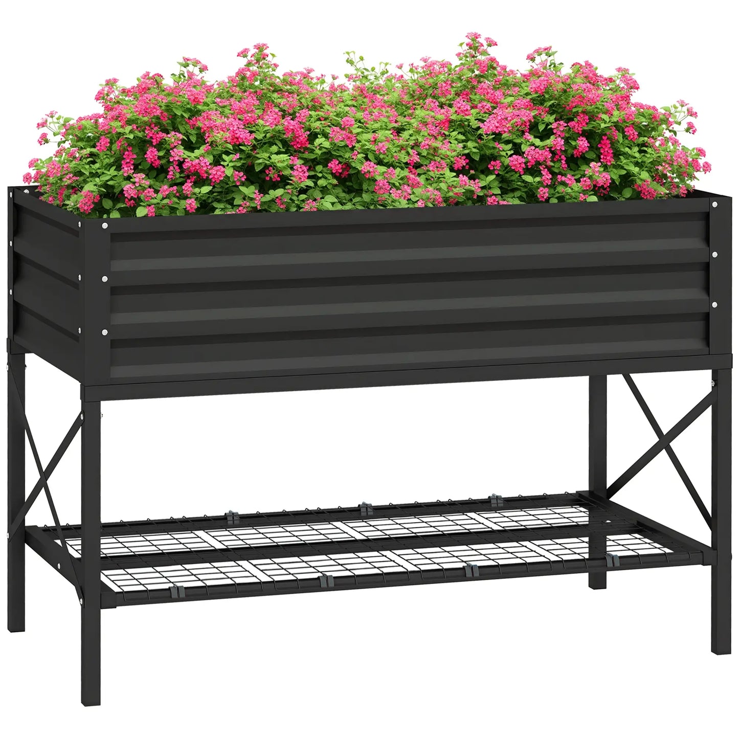 Galvanized Raised Garden Bed, Metal Planter Box, Black Elevated Garden Beds at Gallery Canada