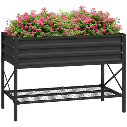 Galvanized Raised Garden Bed, Metal Planter Box, Black Elevated Garden Beds at Gallery Canada