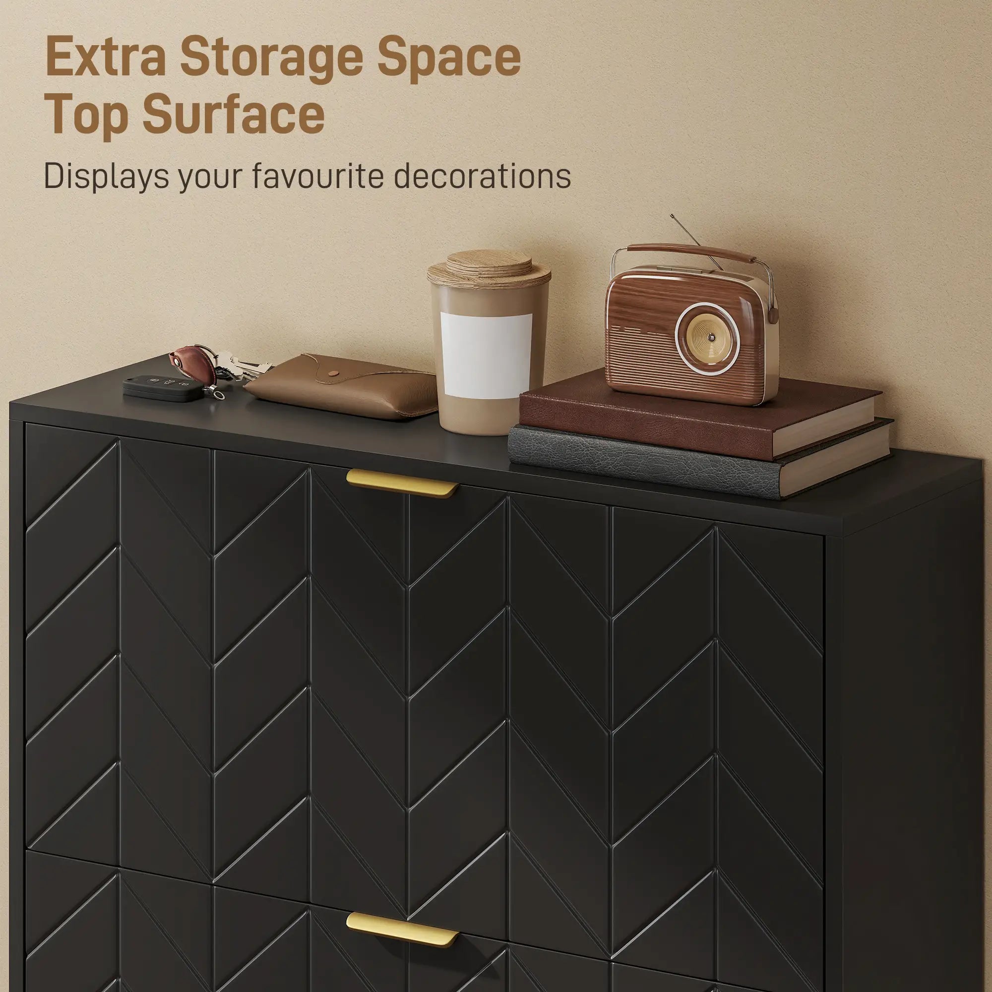 Shoe Cabinet, 3 Flip Drawers, Adjustable Shelves, Black Shoe Storage Cabinets & Racks at Gallery Canada
