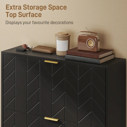 Shoe Cabinet, 3 Flip Drawers, Adjustable Shelves, Black Shoe Storage Cabinets & Racks at Gallery Canada