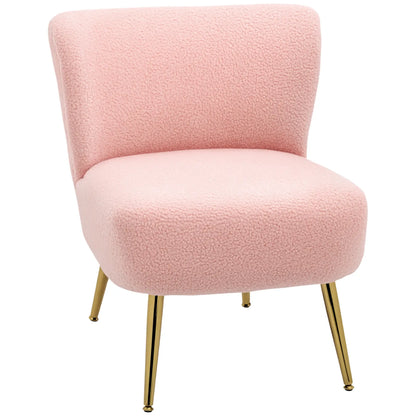 Lounge Chair for Bedroom Living Room Chair with Soft Upholstery and Gold Legs Pink Accent Chairs Pink at Gallery Canada