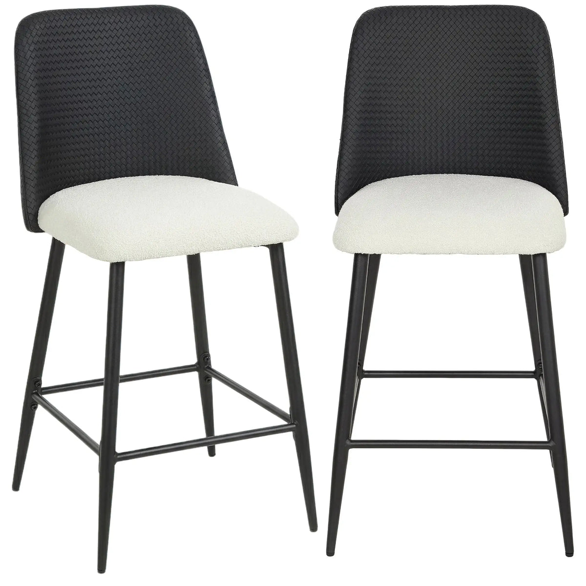 Counter Height Bar Stools Set of 2, 26", Black Bar Stools at Gallery Canada