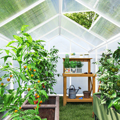 6' x 10' x 6.4' Walk-In Greenhouse, Polycarbonate Panels, Silver Walk In Greenhouses at Gallery Canada