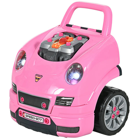 Kids Truck Engine Toy Set, Car Service Play Set, Pink Workbench Toy Sets Pink, Black at Gallery Canada
